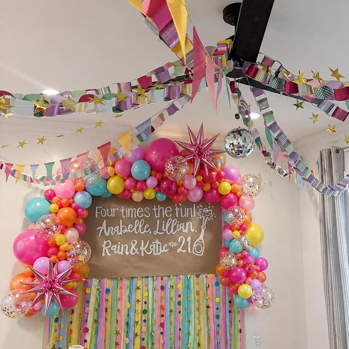 Rainbow Colorful Balloons Arch Kit - Image 8
