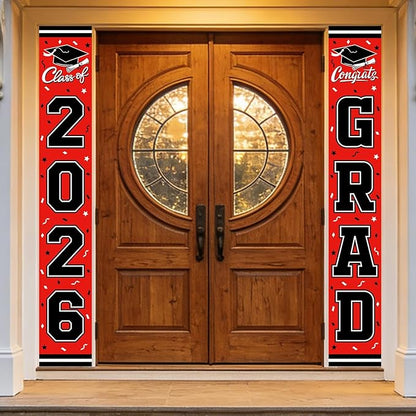 2026 Graduation Decorations, Congrats Grad Banner Backdrop by Gatherfun
