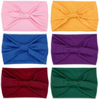 IVARYSS Wide Headbands for Women, Cute Bright Knotted Head Wraps Turbans, Large African Style Head Bands Hair Accessories, 6 Pack