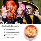 Orange Hair Color Wax, Instant Hairstyle Cream 4.23 oz, Temporary Natural Hair Wax for Party, Cosplay, Halloween, Daily use, Date, Clubbing (Orange)