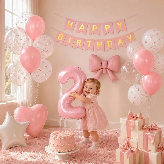 2nd Pink Bow Birthday Decorations - Image 8