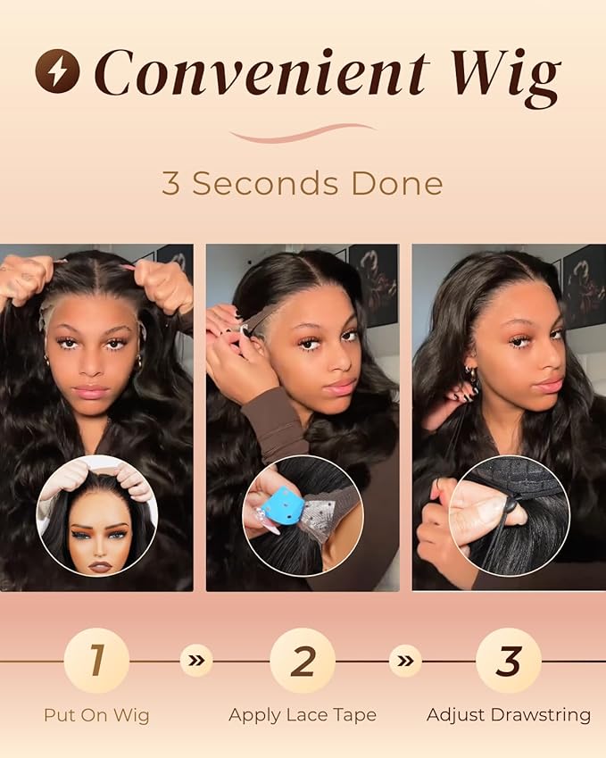 Arabella Hair 13x6 Lace Front Wigs Human Hair 210% Density Glueless Wig Human Hair 100% Body Wave Human Hair Wigs 12A Pre Plucked Pre-Bleached Pre-Cut Glueless Wig (26inch,13x6 body wave)