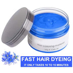 Blue Hair Spray Hair Color Wax 4.23 Ounces, Natural Disposable Hair Wax Color Spray, Kids Women Temporary Hair Color Dye Wax Clays Pomades for Christmas Parties, Role Playing, Cosplay, Halloween(Blue)