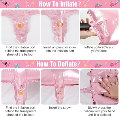 Pink Letter H Balloons, 40 Inch H Letter Balloon Light Pink, A to Z Alphabet - Image 7