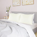 uxcell 2 Pack Silk Satin Pillowcase for Hair and Skin, Cool, Silky, Soft Breathable Pillow Cases Queen Size 20x30 Inch Sateen Pillowcase Pearl White with Envelope Closure