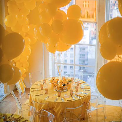 PartyWoo Yellow Mustard Yellow fall Latex Helium Balloons 100pcs | 12 Inch - Image 6