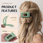 8 Pack French Flat Hair Clips for Women – Large Matte No-Slip Claw Barrettes for Thick & Thin Hair, Strong Hold Styling Accessories (Green and Purple)