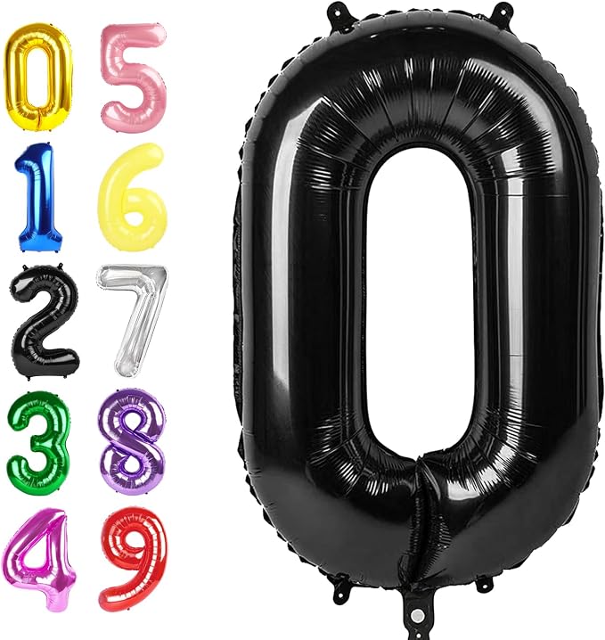 Number Balloons 40 Inch 0 Balloon by Argthjy