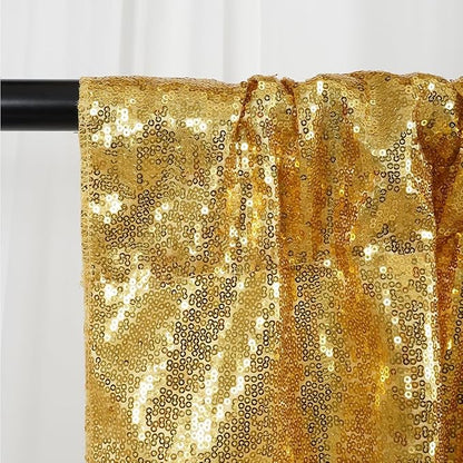 SquarePie 5x7ft Gold Sequin Backdrop, High Density Non-Transparent Glitter - Image 8