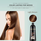 Brown Hair Dye Shampoo, Instant Hair Color for Women Men, Colors in Minutes, Long Lasting Coconut Dye Shampoo, Champu Para Canas 16.90 Fl Oz