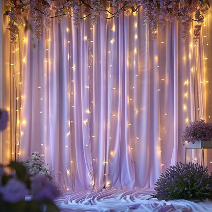 20x10ft Wrinkle Free Lavender Backdrop Curtain - Image 6