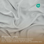 TOSMO Luxury Pillow Case Set of 2 - Cooling Viscose Derived from Bamboo, Oeko-TEX, Breathabl Silky Soft Pillow Cases with Envelope Closure (King / 20x40, Sliver)