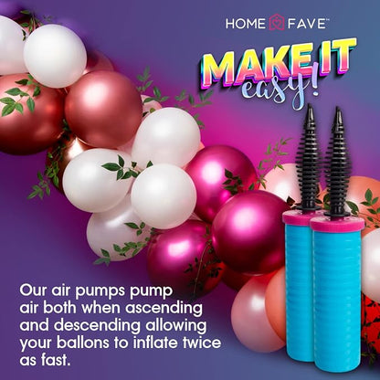 Balloon Pump Balloon Arch Kit Set of 8 Balloon Pump, Dual Action Hand Held - Image 6