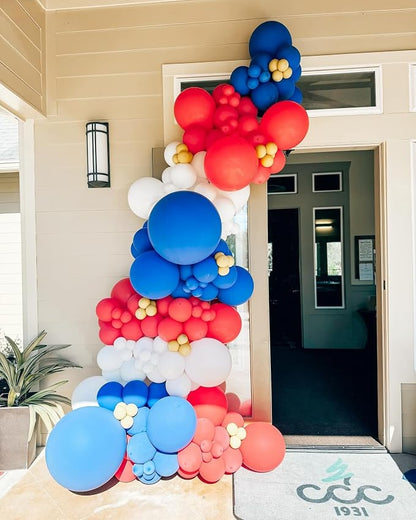 Red White and Blue Balloons Arch Kit 124pcs different sizes | - Image 7