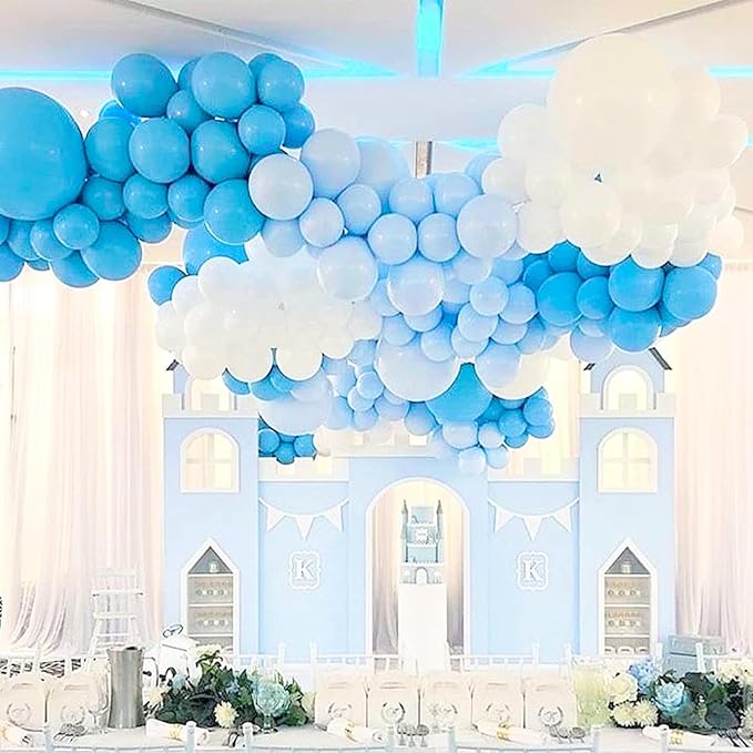PartyWoo Light Blue Balloons 4pcs Baby Pastel Blue Color 36 Inch | Balloons - Image 6