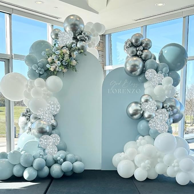 Blue Winter Wonderland Balloons - Image 4