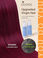 DOORES Human Hair Extensions Tape in, 26 Inch 60g 20pcs, Burgundy Tape in Extensions Human Hair Silky Straight Skin Weft Natural Hair Extensions Remy Hair