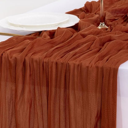 Cheesecloth Table Runner Summer Boho Wedding Birthday Party Home Decor | - Image 6