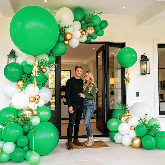 5Pcs Green Big Balloons 36 Inch, Round Large Latex Party Balloons - Image 7