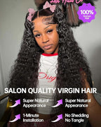 13x6 Deep Wave Lace Front Wigs Human Hair 180% Density Curly Wigs for Black Women 13x6 Wet and Wavy HD Transparent Lace Frontal Wigs Human Hair Pre Plucked with Natural Baby Hair 20inch