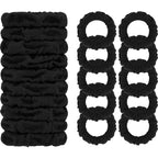 WantGor Hair Ties, Women 10PCS Hair Bands No Damage Elastic Scrunchies Seamless Ponytail Holders Hair Accessories Head Bands for Women's Thick Thin Hair (Black)