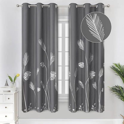 Dark Grey and Silver Blackout Curtains by ESTELARTEXTILER