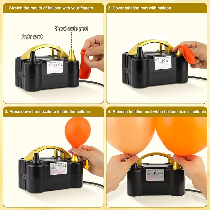 IDAODAN Electric Balloon Pump, Portable Electric Balloon Blower Machine - Image 3