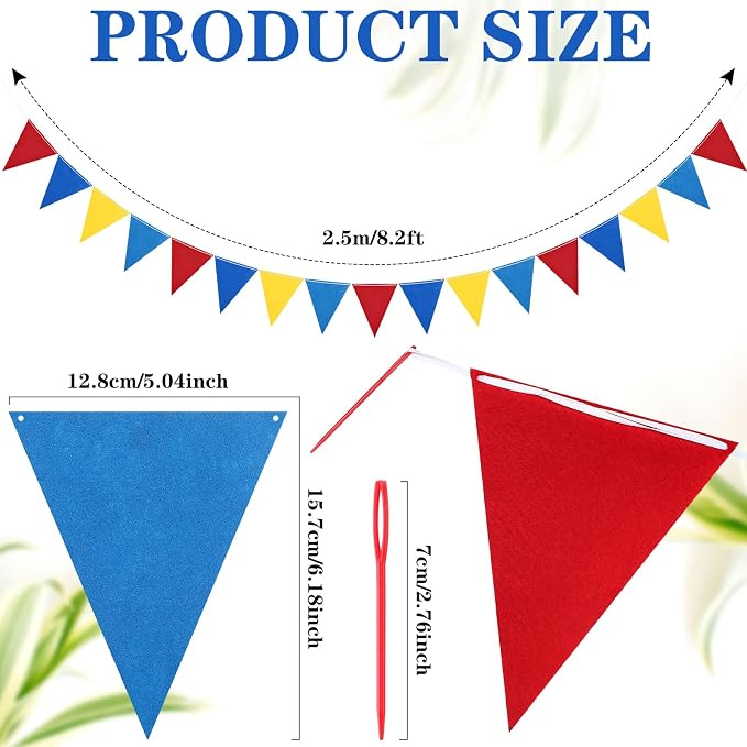 Outus 6 Pack 72 Flags/8.2 ft Rainbow Pennant Banner - Image 2