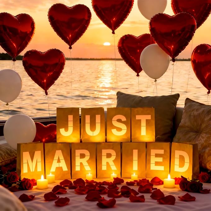 Just Married Light Up Letters, Include Light up Letters, - Image 5