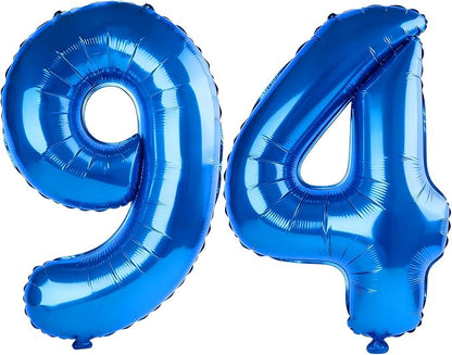 40 Inch Number 94 Balloons for 94th Birthday Party Decorations, 0-100 Dark Blue by FOBELEC