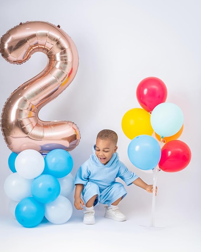 Rose Gold Number 60 Balloon 40 Inch - Image 7