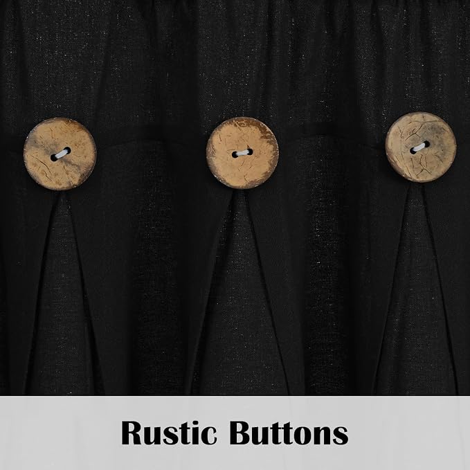 Farmhouse Valance Curtains, Boho Cotton Linen Kitchen Valance, Rod Pocket - Image 4