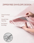 SilkSilky 100% Mulberry Silk Pillowcase - Pure 22 Momme High-Grade 6A Fibers for Hair & Skin, Envelope Closure, Natural, Organic, Breathable & Cooling Pillow Case (King, Pink)