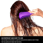 Detangling Hair Brush for Afro America/African Hair Textured 3a to 4c, Knots Detangler Scalp Massage Comb for Women (3 pcs, Purple)