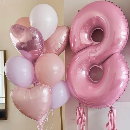 Pastel Pink 11 Balloon Number, 40 Inch Light Pink 11 Balloons Large Helium Foil - Image 5
