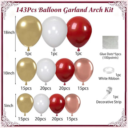Burgundy Balloon Arch Garland Kit - Image 2
