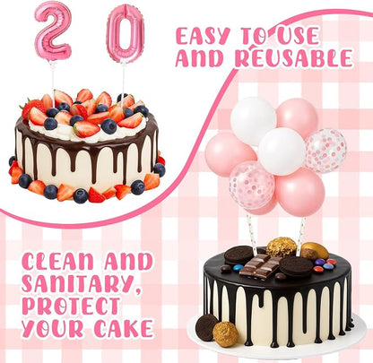 Gejoy 36 Pack 5 Inch Mini Number Balloon Foil Cake Topper Number Avoid Violent - Image 4