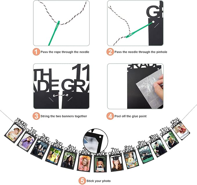 Graduation Photo Banner for Party Decoration, Including Kindergarten to 12th - Image 3