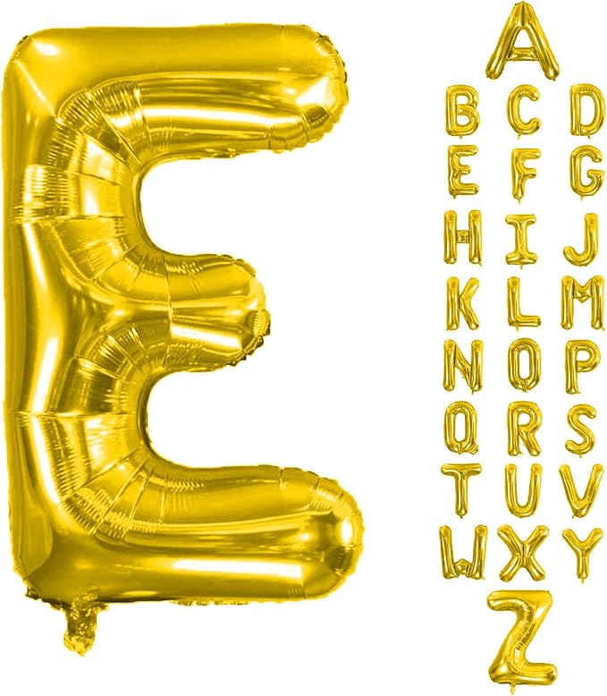 Letter Balloons Gold 40 Inch E Large Giant Big Foil Mylar Balloon | by Unknown