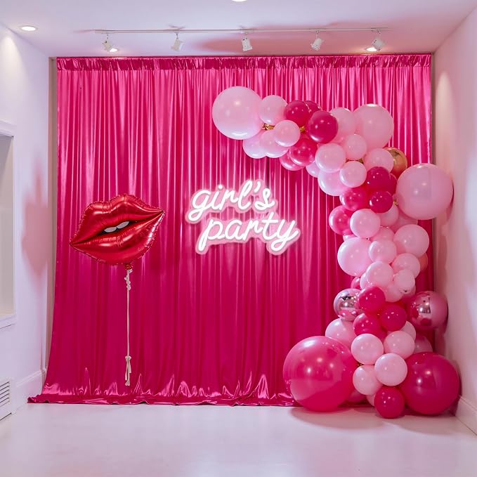 gogoparti 20x10FT Hot Pink Sequin Backdrop Curtain - Image 7