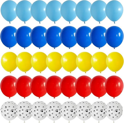 Red Yellow Blue Balloons Puppy Dog Paw Print Balloon 60pcs 12inch Latex Helium - Image 5
