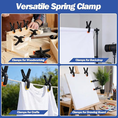 30 Pack Spring Clamps, Balloon Arch Clips, Backdrop Clips, 3.5 inch Heavy Duty - Image 6
