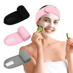 3 Pack Facial Spa Headband for Women - Adjustable, Non-Slip Terry Cloth Headband for Washing Face, Makeup, and Shower - Soft and Stretchable Hair Wrap