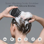 EKZ Sonic Vibrating Scalp Massager Shampoo Brush: Electric Silicone Hair Scrubber for Deep Scalp Clean, Dandruff Removal, Exfoliation, Stress Relief & Hair Growth –Suitable for Women, Men, Kids & Pets