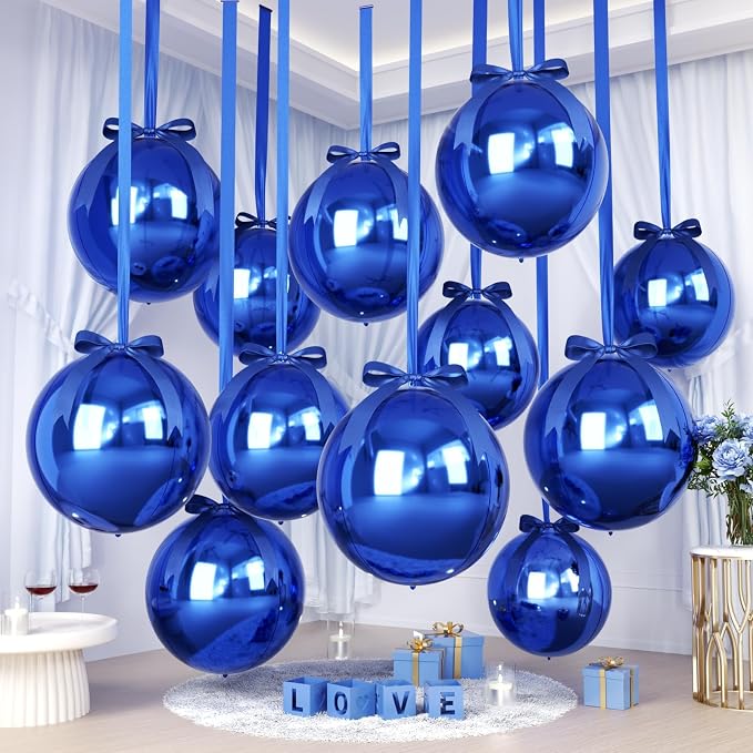 Navy Blue Round Foil Balloons by FunHot