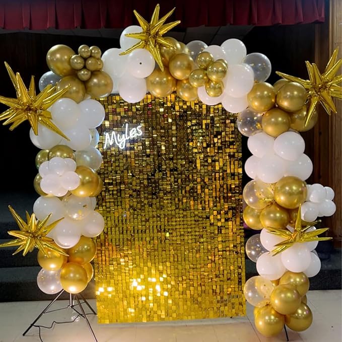 Balloons White and Gold, 60 Packs 12 Inch Metallic Gold Balloons Pearl White - Image 5