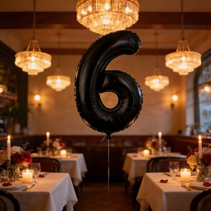 10 Pcs Black Number 0-9 Balloons 16 Inch Number Mylar Foil Balloons Custom - Image 8