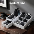 Organizer For Men,Bathroom Countertop Organizer,Perfume Organizer,Cologne Organizers,Bathroom Storage,Restroom Organizer,Dresser Top Organizers,Perfume Stand,Gifs For Men,Adjustable Partition(White)