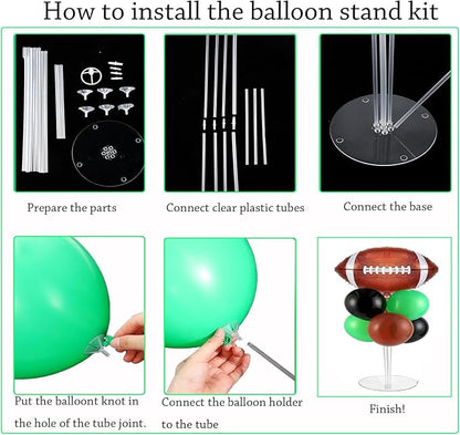 4 Sets Football Party Balloons Stand Kit, Football Party Balloon Centerpiece - Image 3