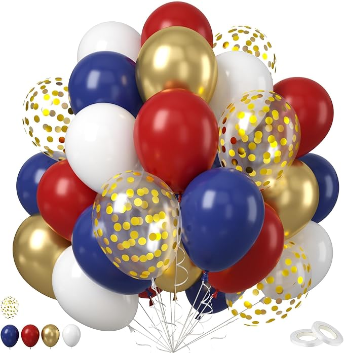 Red White Blue Balloon by Saxuxu